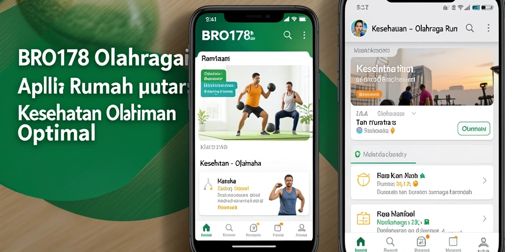 Tampilan aplikasi BRO178 dengan berbagai latihan Olahraga Rumah yang menarik.