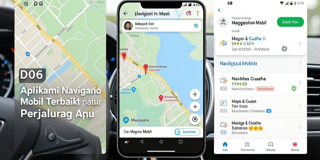 Antarmuka D06 yang intuitif untuk navigasi mobil.