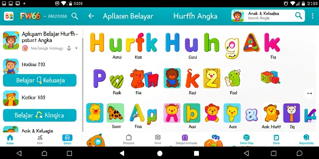 Antarmuka aplikasi FW66 yang menarik dan interaktif.