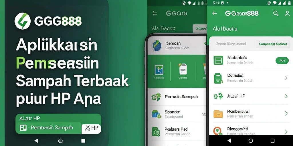 Tampilan antarmuka GGG888 dengan fitur Pembersih Sampah yang efektif.