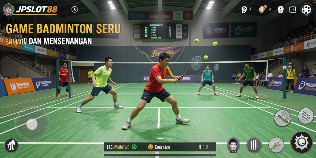 Antarmuka JPSLOT88 menampilkan lapangan Badminton yang menawan.