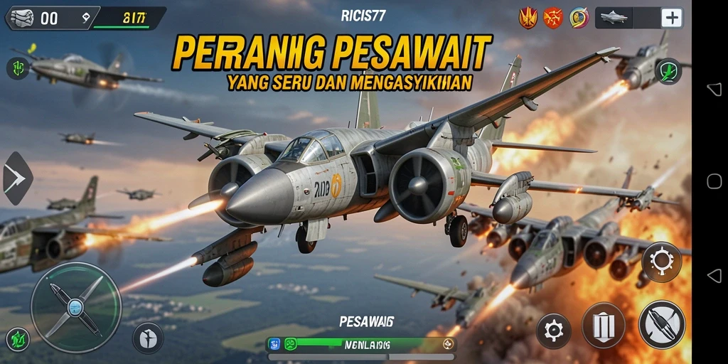 Antarmuka permainan RICIS77 yang menarik dan penuh aksi.