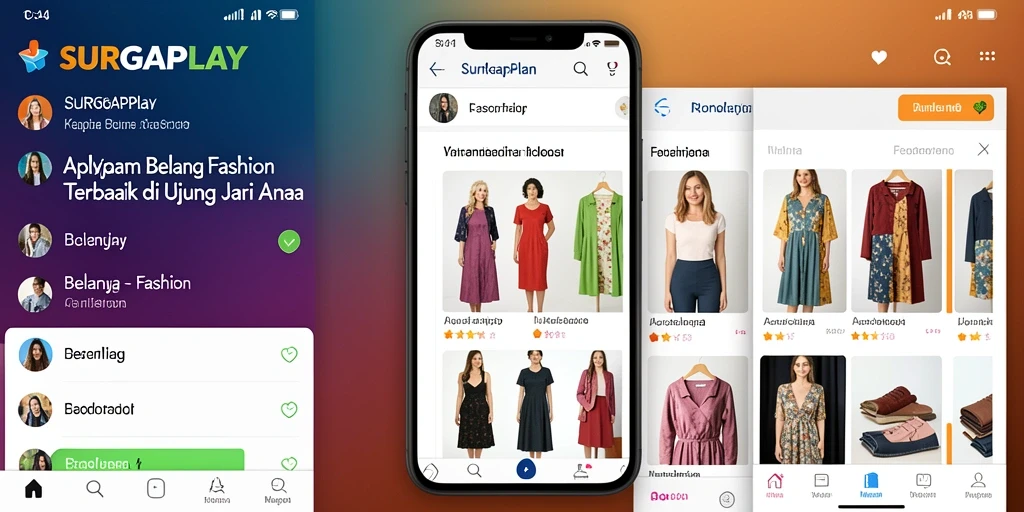 Tampilan antarmuka aplikasi SURGAPLAY yang elegan dan mudah digunakan.